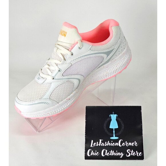 Skechers Women's White/Pink Go Run Consistent-Vivid Horizon Shoes Sz 9 222 - Picture 12 of 16